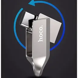 Флеш-накопичувач USB-A/C Hoco UD8 Smart Type-C USB drive 64Gb сріблястий - мініатюра 4