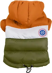 Куртка для собак та котів EcoToys Khaki Orange M оранжева з хакі A: 29 см B: 43 см C: 29 см 6936 - мініатюра 2