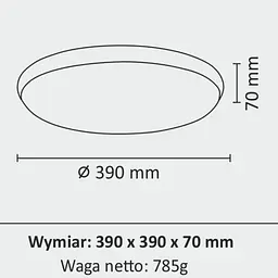 Світильник стельовий Goldlux 314871 Kern Led 1x24 Вт 4000 К 2500 лм IP20 CH - мініатюра 4
