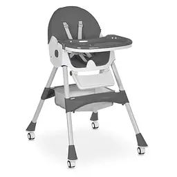 Складаний стільчик для годування екошкіра сірий (M 6302 Gray)