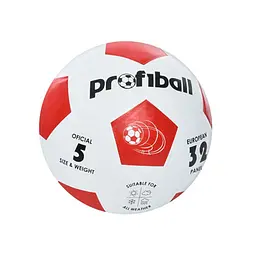 Футбольний м'яч Bambi «Profiball» VA 0014-1(Red), розмір №5, гума