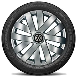 Ковпак колеса з емблемою Volkswagen SKS409 R16 сірий з логотипом на вибір 4 шт