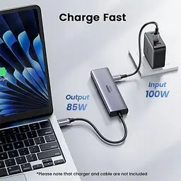 Концентратор Ugreen USB-C to HDMI + 2xUSB 3.2 + 2xUSB-C 3.2 + PD CM511 gray (35999) - мініатюра 4