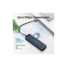 Зчитувач флеш-карт USB 3.0 to SD/TF 0.15m black Vention (CLPBB) - мініатюра 3