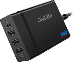 Мережевий зарядний пристрій Choetech 72W Black (PD72-1C3UEU-101BK) [100836] - мініатюра 3