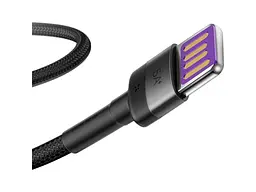 Кабель USB Type-C BASEUS Cafule HW Quick Charging Data cable For Type-C 40W 1m Gray Black (CATKLF-PG1) - мініатюра 3