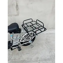 Електровелосипед Minako U18" 600W 60V 26Ah + вантажний посилений багажник сірий - мініатюра 7