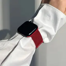 Металевий ремінець CasePro Milanese Loop Red для Apple Watch 45mm/44mm/42mm - мініатюра 2