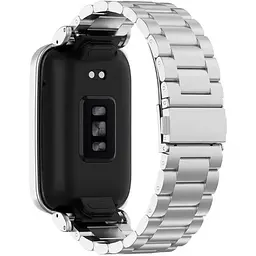 Ремінець-бампер DK для Xiaomi Mi Band 7 Pro Fitlink Steel Watch Band (silver) - мініатюра 2