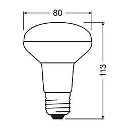 Лампочка Osram LED R80 60 4,3W/827 230V GL E27 (4058075433304) - мініатюра 2