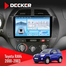 Штатна магнітола Toyota RAV4 2000-2003 Decker D9-010 6x128, DSP, 4G, 2K Decker (НФ-00009277)