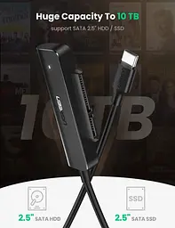 Перехідник Ugreen CM321 USB-C 3.0 to 2.5-Inch SATA Converter 50cm (UGR-70610) - мініатюра 2