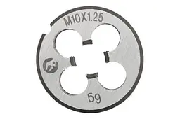Плашка ручна кругла метрична Intertool M10 х 1.25 - мініатюра 2