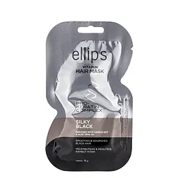 Маска для темного волосся Ellips Silky Black з про-кератиновим комплексом 18г (0028)