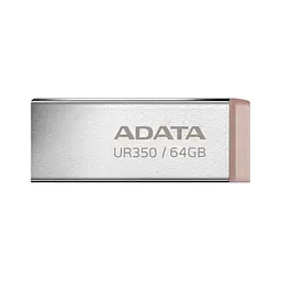 USB флеш накопичувач ADATA 64GB UR 350 Silver/Beige USB 3.2 (UR350-64G-RSR/BG) - мініатюра 2