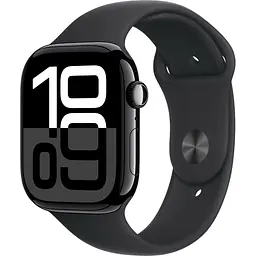 Смарт-годинник Apple Watch Series 10 GPS 46mm Jet Black Aluminum Case with Black Sport Band S/M (MWWP3) [114950]