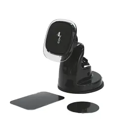Holder 4you GL9 Black (присоска, прозора частина, компактний, потужний магніт 360)