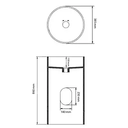 Умивальник підлоговий VBI Catania white matt VBI-019020, Білий матовий - мініатюра 3