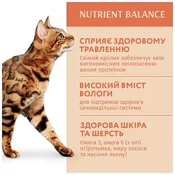Вологий корм для кішок Optimeal зі смаком кролика в білому соусі 85 г (4820083905476) - мініатюра 3