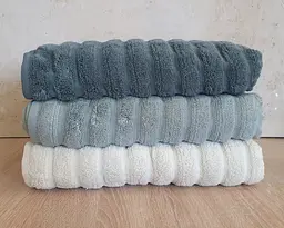 Набір турецьких махрових рушників Cestepe MicroCotton Premium 3 штуки 70x140 Ezgi 6 щільність 600 г/м2 - мініатюра 3