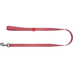 Повідець для собак Waudog Re-cotton, світловідбивний, 200х2,5 см, червоний - мініатюра 2