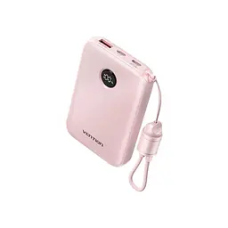 Батарея універсальна Vention 10000mAh, 22.5W, PD, QC, Pink (FKAP0-C)