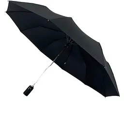 Чоловіча складана парасолька напівавтомат Calm Rain 100 см чорна