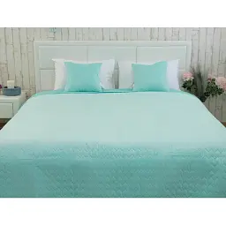 Покривало Руно двостороннє Velour Tiffany зигзаг 150х220 см м'ятне - мініатюра 3