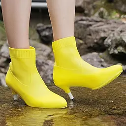 Бахили на взуття гумові під підбор 907 Yellow (17559) - мініатюра 3