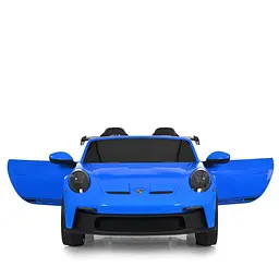 Дитячий електричний автомобіль Bambi Porsche 24V двомісний до 50 кг Синій (DE-169-E-915) - мініатюра 2