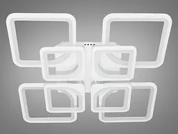 Люстра стельова LED Diasha 8060/4+4WH 7425, 135W, 600мм, сучасний стиль, димер, 7425 лм - мініатюра 3