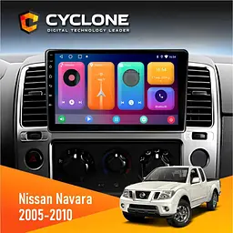 Штатна магнітола Nissan Navara (D40) 2005-2010 Cyclone C9-001 2x32 CPL Cyclone (НФ-00002644)
