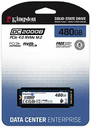 Накопичувач внутрішній SSD M.2 Kingston DC2000B 480G NVMe 2280 PCIe 4.0 x4 3D NAND TLC - мініатюра 3
