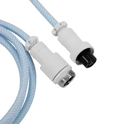 Кабель Keychron USB-A/USB-C > USB-C заряджання/синхронізації, 1.36м, Type-C, Coiled Aviator, синій - мініатюра 3