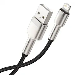 Кабель Baseus Cafule Series Metal Data Cable USB to Lightning 2.4A 0.25m Black (CALJK-01) - мініатюра 4