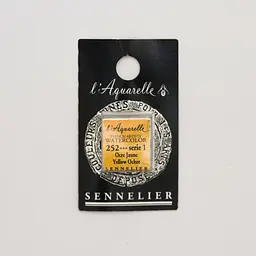 Акварельна фарба Sennelier, полукювета, S1, Жовта охра (Yellow Ochre)
