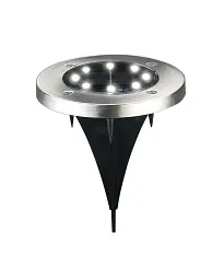 Вуличний світильник на сонячній батареї Goldlux 330246 Solly LED 6500K IP44 сріблястий
