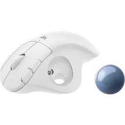 Бездротова миша Logitech M575 Ergo Wireless Trackball Off-White (910-006438) - мініатюра 4