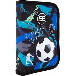 Пенал на блискавці пустий CoolPack Football Navy з органайзером для ручок 20x14x3 см (F076967)