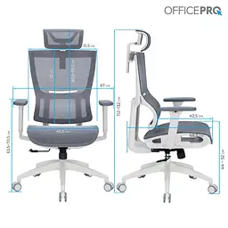 Офісне крісло OfficePro Elegant OC660-W-DG-DG (OC660-W-DG-DG) - мініатюра 13