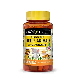 Вітаміни та мінерали Mason Natural Little Animals Multivitamins Chewable 60 жувальних таблеток