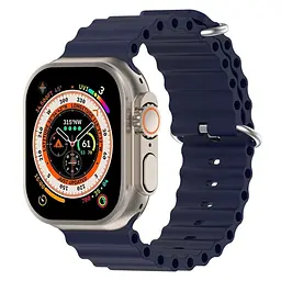 Силіконовий ремінець на смарт-годинник для Apple Watch 38,40,41,42 mm, Ocean Band, deep blue, зі зручною застібкою, для годинника епл вотч, спортивний, ArmorStandart (ARM74235) - мініатюра 2