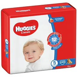Підгузки Huggies Classic 5 (11-25 кг), 40 шт. - мініатюра 2