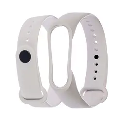 Ремінець силіконовий для Xiaomi Mi Band 3/4, 02 білий