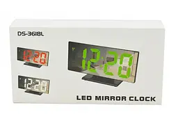Настільний LED годинник DS-3618L із зеленим підсвічуванням - мініатюра 7