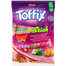 Цукерки жувальні Elvan Toffix Stick Mix 1 кг