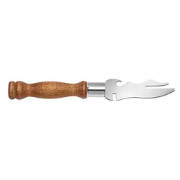 Многофункциональная вилка для снятия мяса и шашлыка + открывачка + нож 28 см, Wood&Steel 83559 - миниатюра 3