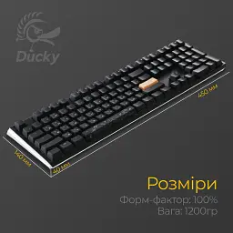 Клавіатура Ducky One 3 Cherry MX Blue RGB Black [DKON2108ST-CUAPXCLAWSC1] UA [126066] - мініатюра 7