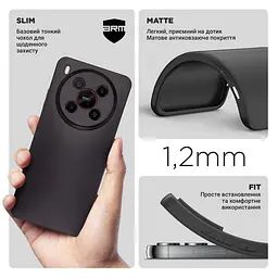 Чехол-накладка для смартфона ZTE Nubia V70 Max 4G, противоударный, силиконовый, термополиуретановый (ТПУ), с защитой камеры и корпуса, черный, защита всего корпуса, ArmorStandart (ARM86132) - мініатюра 3