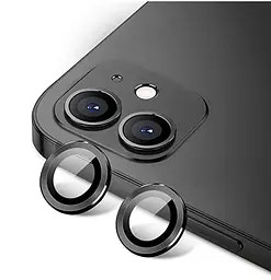 Захисне скло на камеру DK для Apple iPhone 12 mini Lens Metal Ring Eagle Eye 016203 black 2 шт. - мініатюра 4